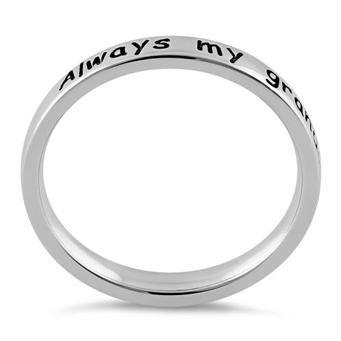 Sterling Silver "Always my grandmother, forever my friend" Ring