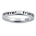 Sterling Silver "Always sisters, forever friends" Ring
