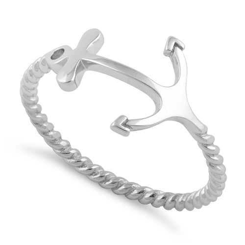 Sterling Silver Anchor Ring