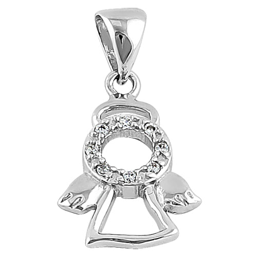 Sterling Silver Angel CZ Pendant