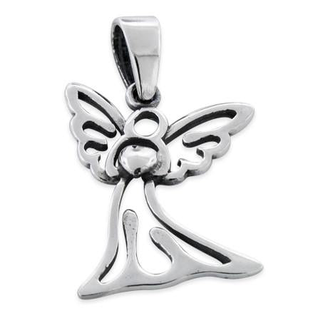 Sterling Silver Angel Heart Pendant