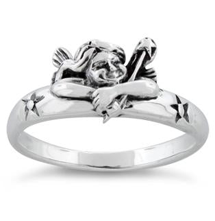 Sterling Silver Angel Ring