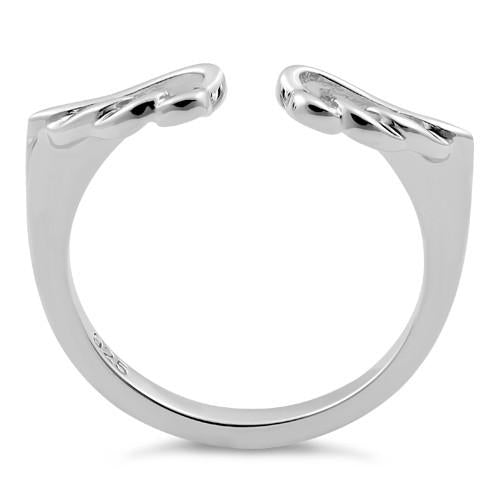 Sterling Silver Angel Wings Ring