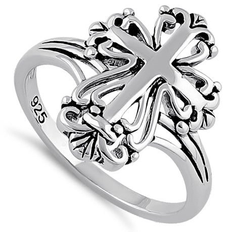 Sterling Silver Antique Cross Ring
