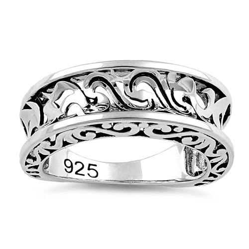 Sterling Silver Antique Wavy Ring