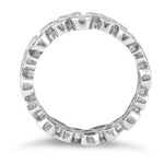Sterling Silver Eternity Bubbles Blue Spinel CZ Ring
