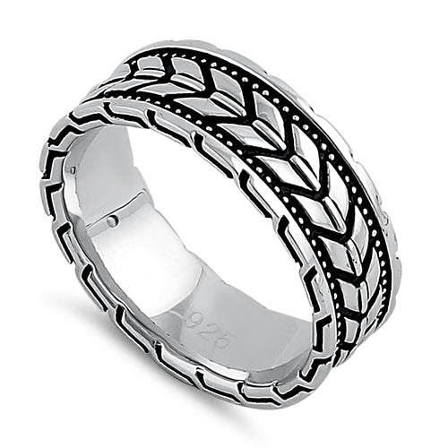 Sterling Silver Arrow Band Ring