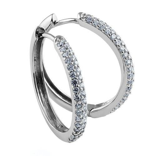 Sterling Silver Astral Clear CZ Earrings
