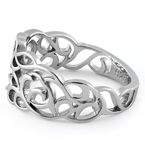 Sterling Silver Autumn Leaves in the Wind Ring