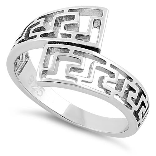 Sterling Silver Aztec Pattern Ring