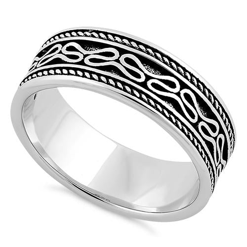 Sterling Silver Bali Design Band Ring