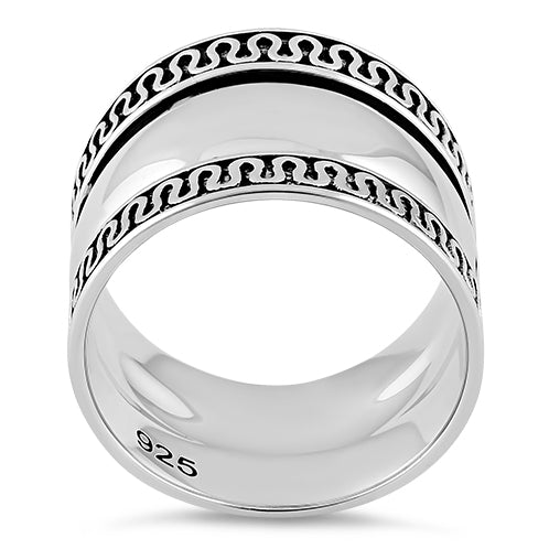 Sterling Silver Bali Design Swirl Ring