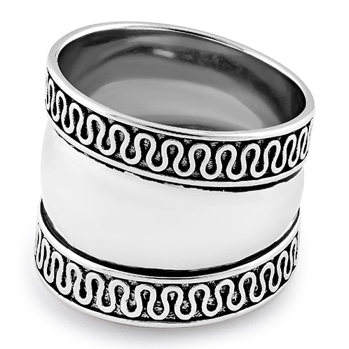 Sterling Silver Bali Design Swirl Ring