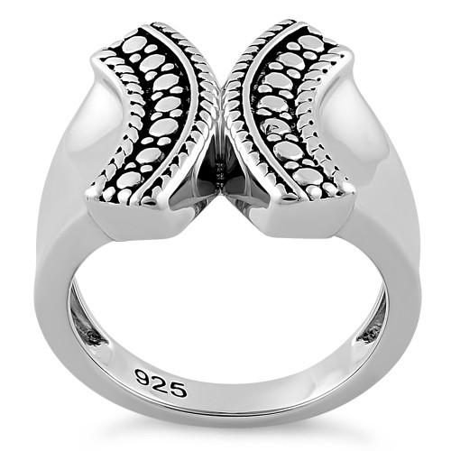 Sterling Silver Bali X Ring