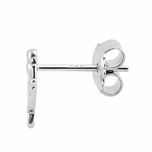 Sterling Silver Ballet Dance Stud Earrings