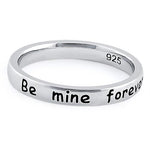 Sterling Silver "Be mine forever" Ring
