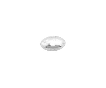 Sterling Silver Bead Bright Oval 4 x 7mm - PACK OF 10