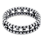 Sterling Silver Bead Eternity Ring