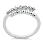 Sterling Silver Beads and CZ Adjustable Size Ring