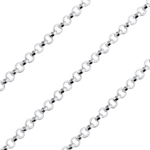 Sterling Silver Belcher Chain 1.3mm (sold by the foot)