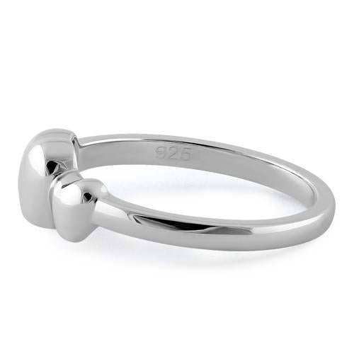 Sterling Silver Big & Little Heart