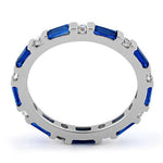 Sterling Silver Blue CZ Eternity Ring