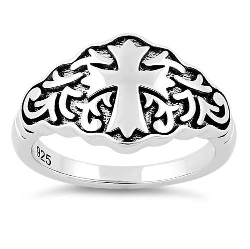 Sterling Silver Blood Cross Ring