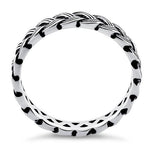 Sterling Silver Braid Eternity Band