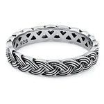 Sterling Silver Braid Eternity Band
