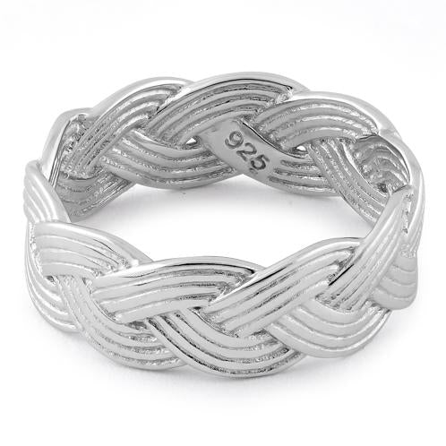 Sterling Silver Braided Band Ring
