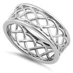 Sterling Silver Braided Eternity Band