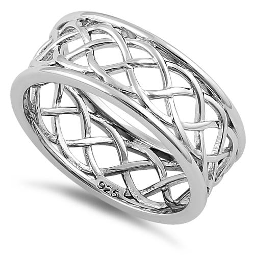 Sterling Silver Braided Eternity Band