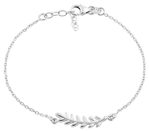 Sterling Silver Branch Leaves Bracelet