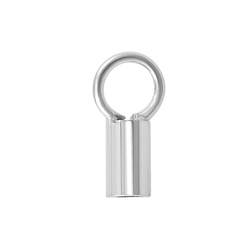 Sterling Silver Brite End Cap 3mm - PACK OF 6