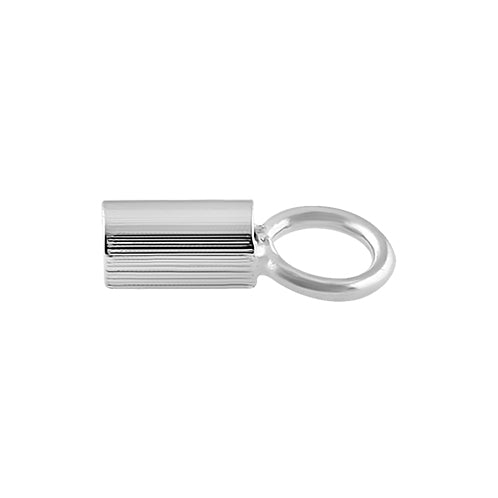 Sterling Silver Brite End Cap 3mm - PACK OF 6