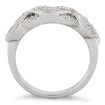 Sterling Silver C Pave CZ Ring