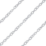 Sterling Silver Cable Chain 1.0mm (sold by the foot)