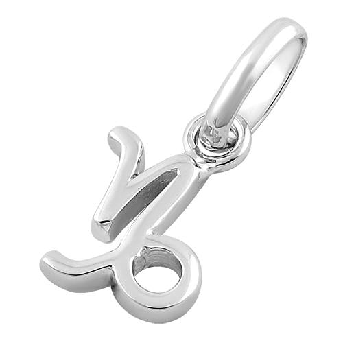 Sterling Silver Capricorn Symbol Pendant