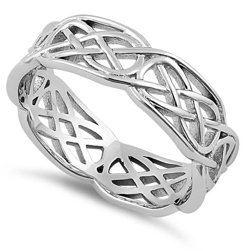 Sterling Silver Carrick Bend Knot Infinity Band