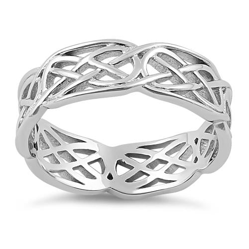 Sterling Silver Carrick Bend Knot Infinity Band