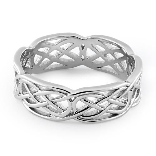 Sterling Silver Carrick Bend Knot Infinity Band