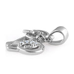 Sterling Silver Cat CZ Pendant