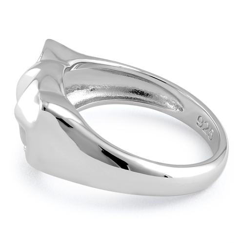 Sterling Silver Cat Mask Ring