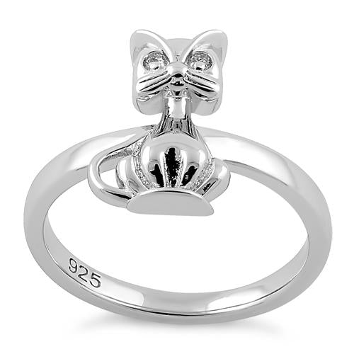 Sterling Silver Cat Ring