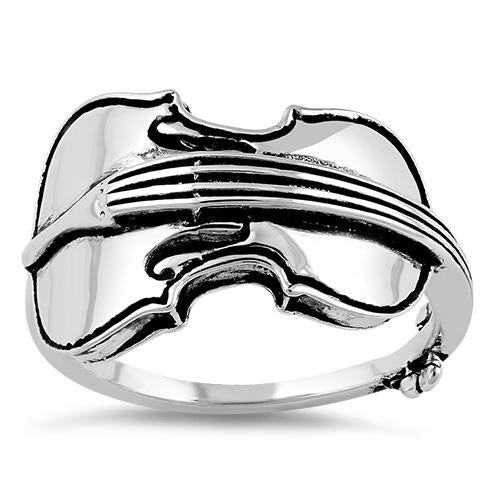 Sterling Silver Violin Ring