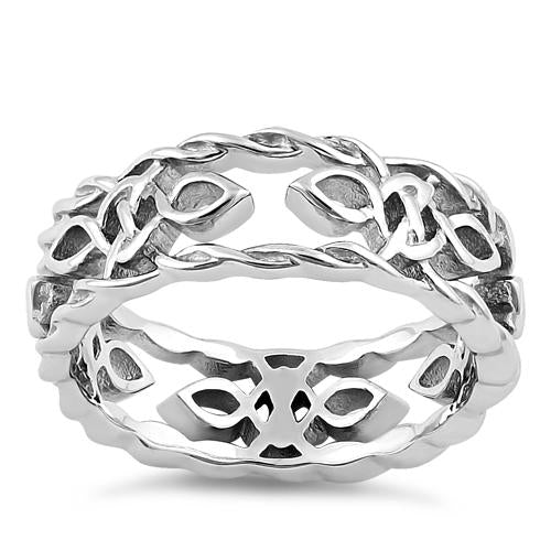 Sterling Silver Celtic Autumn Eternity Ring