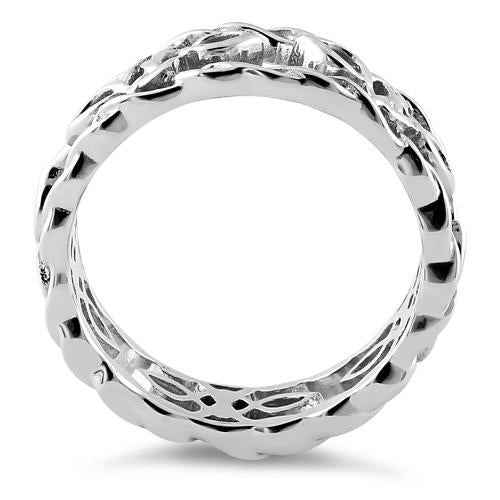 Sterling Silver Celtic Autumn Eternity Ring