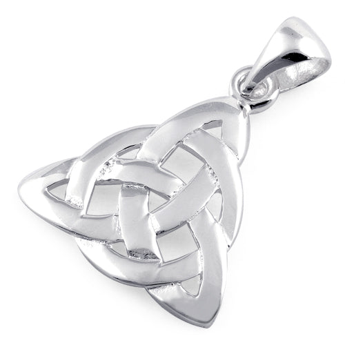 Sterling Silver Celtic Triquetra Charmed Pendant
