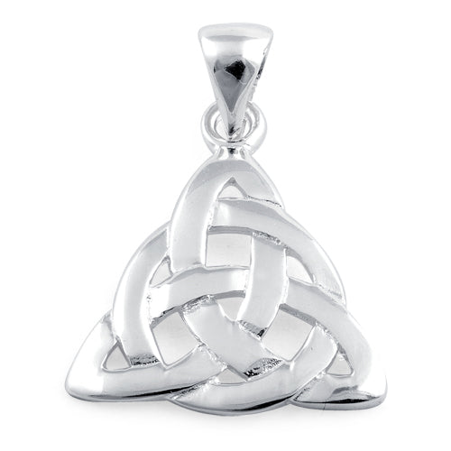 Sterling Silver Celtic Triquetra Charmed Pendant