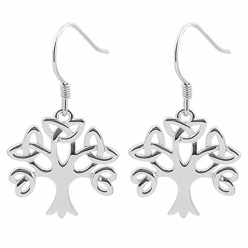 Sterling Silver Celtic Tree of Life Earrings